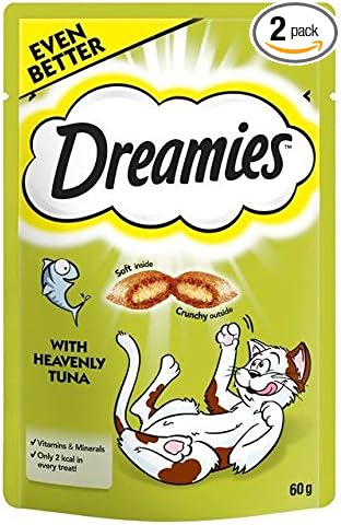 Dreamies Cat Treats with Tuna 60g (Pack of 2)