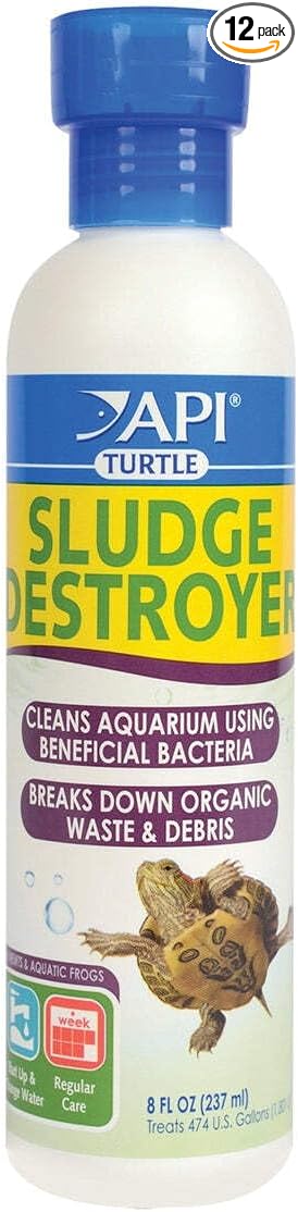 API TURTLE SLUDGE DESTROYER Aquarium Cleaner and Sludge Remover Treatment 8-Ounce Bottle