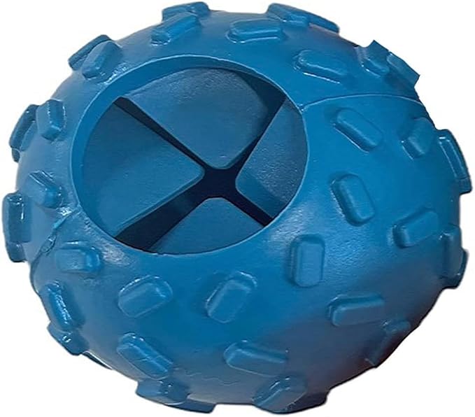 Challenging Treat-Dispensing Ball for Pigs, Piglets, Dogs, and Rabbits – Mental Stimulation and Playtime Fun! (Blue)