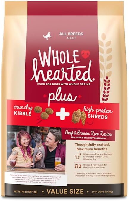 WholeHearted by Petco Plus Beef & Brown Rice Recipe with Whole Grains Plus Dry Dog Food 45 lbs.