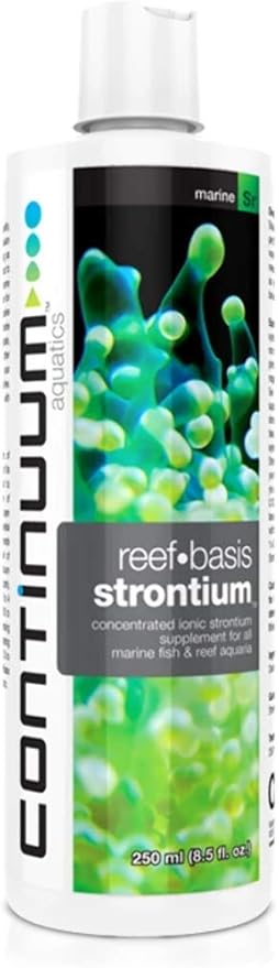 Continuum Aquatics Reef Basis Strontium - Liquid Concentrated Strontium Supplement for Marine Reef and Saltwater Aquariums
