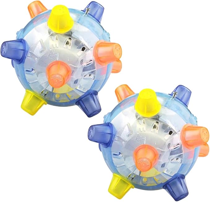 Music Dancing Ball,Flashing Ball Dog Toy Ball Dog Ball Pet LED Jumping Ball Toy Ball, Shake Jumping Ball Flash Bouncing Ball for Dogs Cats (Blue)