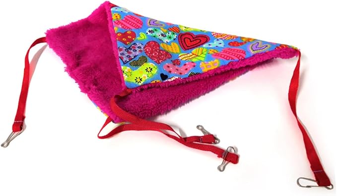 HANABASS Pet Warm Hammock Hanging Bed Small Animal Winter Nest Soft Heart-Shaped Hammock for Hamsters and Birds Cage Accessories