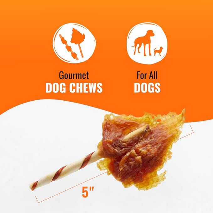 Good ‘n’ Fun Triple Flavor Wings Chews for All Dogs, 12 Ounces, Treat Your Dog to Long-Lasting Chews Made with Chicken, Pork Hide and Beef Hide, Pack of 2