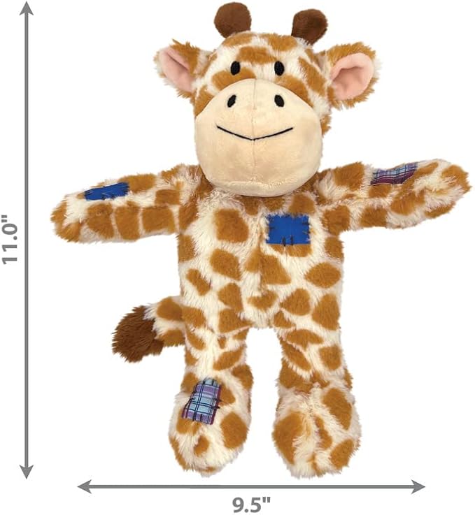KONG Wild Knots Tiger and Giraffe Combo Dog Toy – Durable Knotted Ropes Inside, Minimal Stuffing for Less Mess – Medium/Large - Bundle