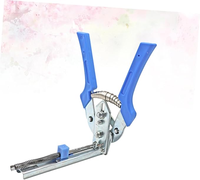 Hoement Blue Cage Nail Pliers Manual Pet Cage Tool for Fastening Clamps Ergonomic Skid Handle Assembly and Repair