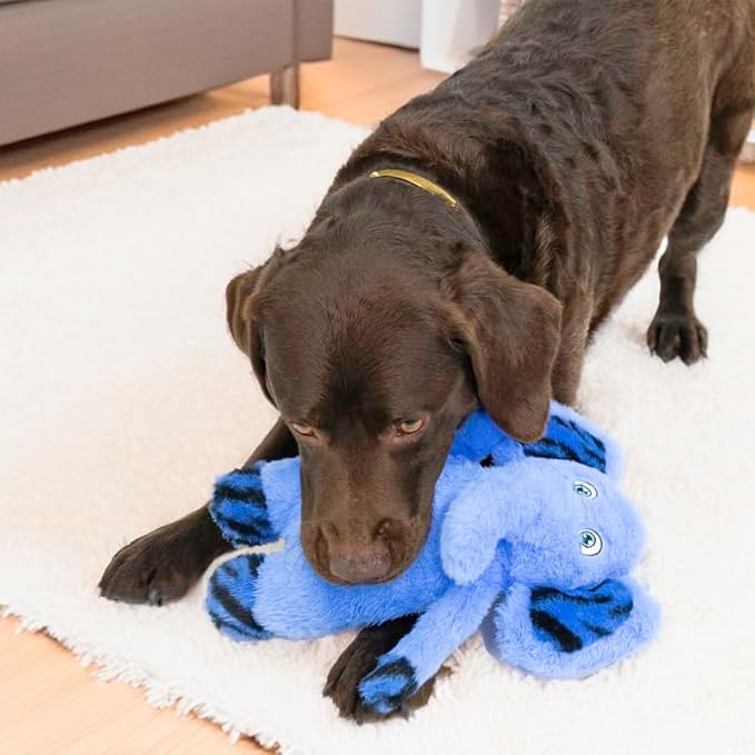KONG Jungle Jamz Plush Dog Toys – Squeaky, Crinkly, and Rattling Durable Toys for Dogs – Safari Animal Collection (Elephant)