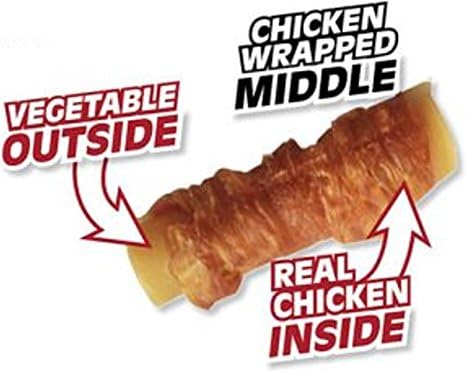SmartBones Mini Chicken-Wrapped Sticks for Dogs with Real Peanut Butter, Rawhide-Free Dog Chew, 15 Count (Pack of 3)