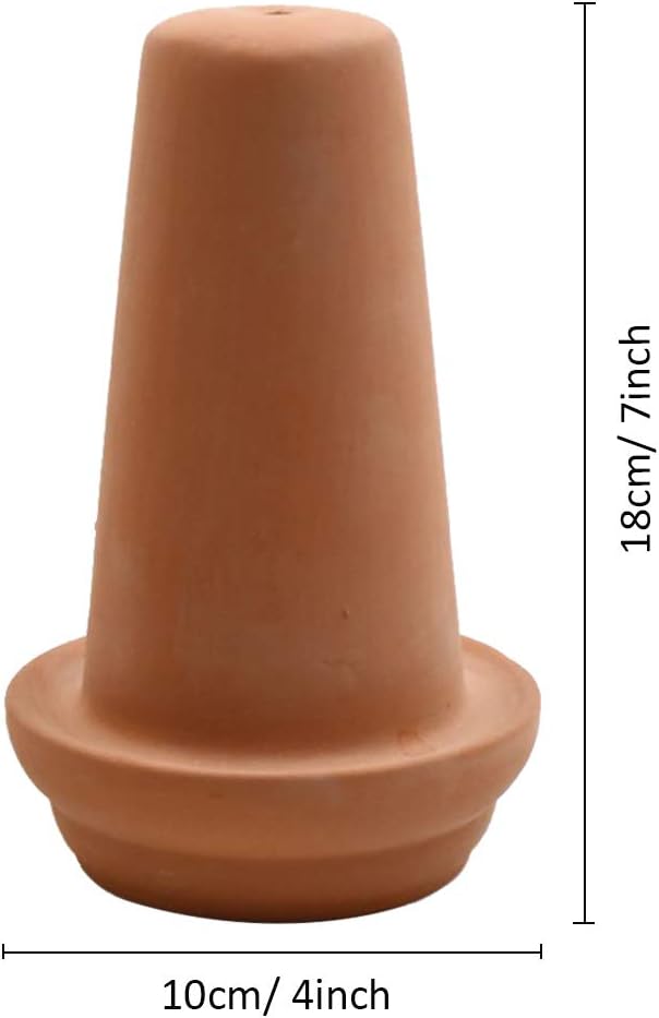 Saim Ceramic Spawning Breed Cone Orange Fish Tank Ornaments for Discus Clownfish Angelfish Aquatic Pets Breeding Cones Play Hide Rest 7 Inches