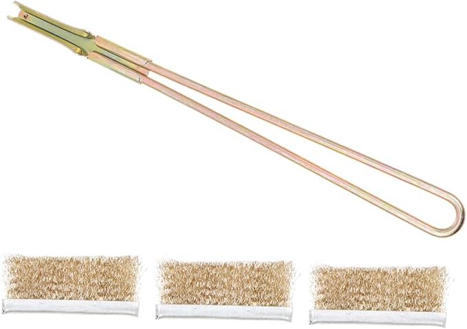 BESPORTBLE 1set Bird Cage Cleaning Brush with Handle and Steel Bristles for Efficient Grime Removal from Cages Trays and Accessories for Parrots and Animals