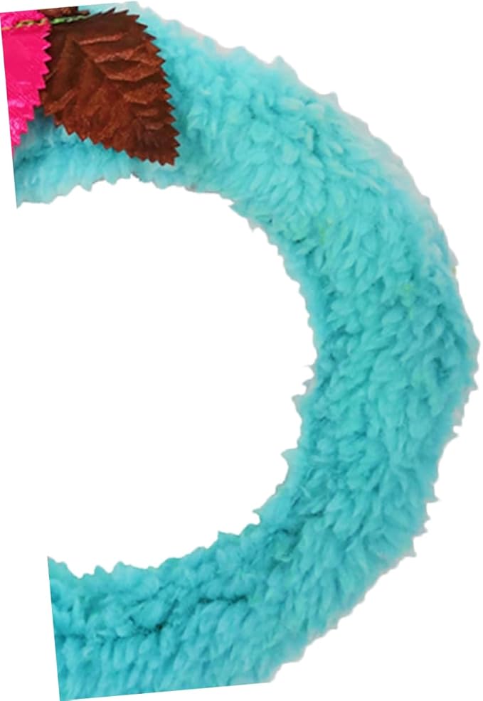BESPORTBLE Small PET Plush Ring Leaves Parrot Swing Toy Bird Cage Decor for Parakeets and Small Birds Sturdy Hanging Circular Toy Colorful Leaves