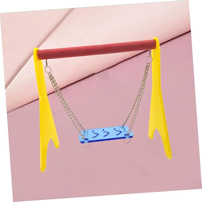 Swing Toy for Small Pets Parrot Hamster Play Rounded Design for Rat and Bird Cages Fun Pet Activity Center
