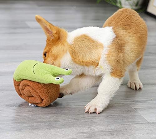 Pet Snuffle Mat for Dogs Cats Boredom, Dog Educational Sound Toys, Interactive Feed Game Toys, Encourages Natural Foraging Skills for Cats Dogs, Stress Relief, be Smarter (Snails)