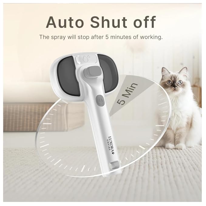 2-Piece Pet Grooming Set - 3-in-1 Self-Cleaning Steam Brush & Deshedding Glove for Dogs & Cats - Cool Mist Grooming Brush for Shedding, Massage & Cleaning