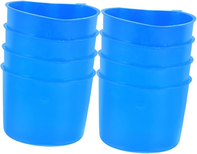 8pcs Pet Feeding Water Cup Hanging Dog Feeder Bowl Cage Feeders for Rabbits and Birds