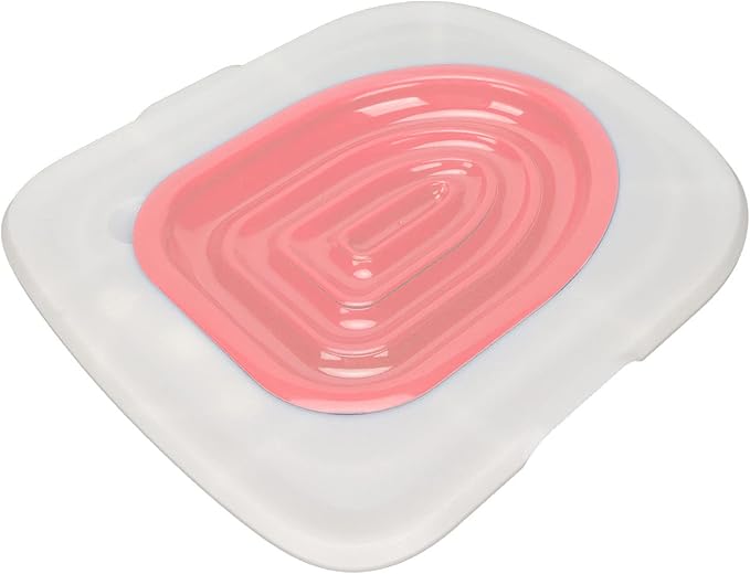 Dioche Trainer Cat Toilet Cat Litter Training Kit, Universally Designed, Reusable, Ecofriendly Litter Trainer, Includes Training Mat and User Manual. (White Tray, 1 Pink Inner Support)