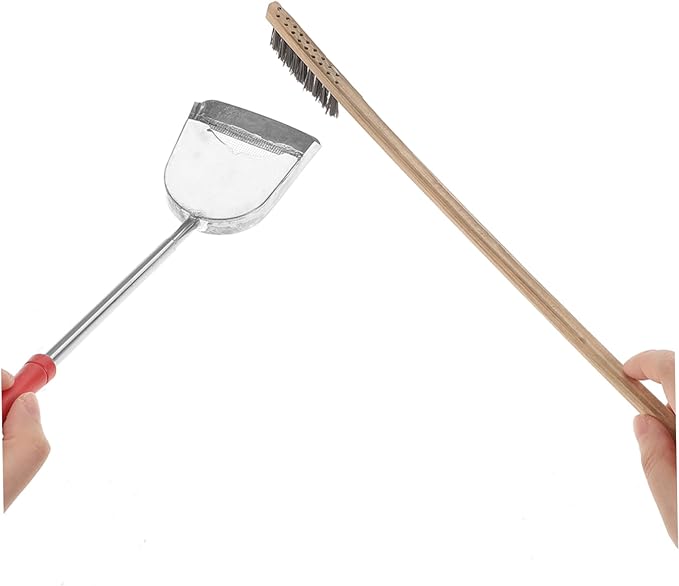 Abaodam 2pcs Bird Cage Cleaning Tool Set and Handle Shovel and Brush for Efficient Cleaning of Parrot and Bird Cages Random