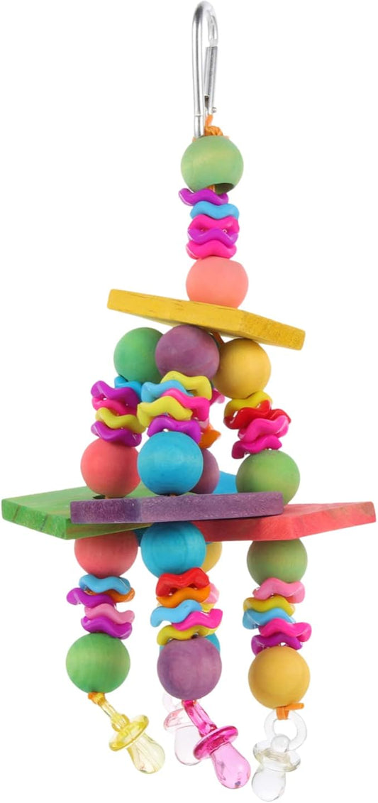 TOYANDONA Parrot Chew Toy for Medium and Small Birds Molar Toy Sturdy Non-Toxic Material for Cockatiels and Parakeets Bird Cage Accessory