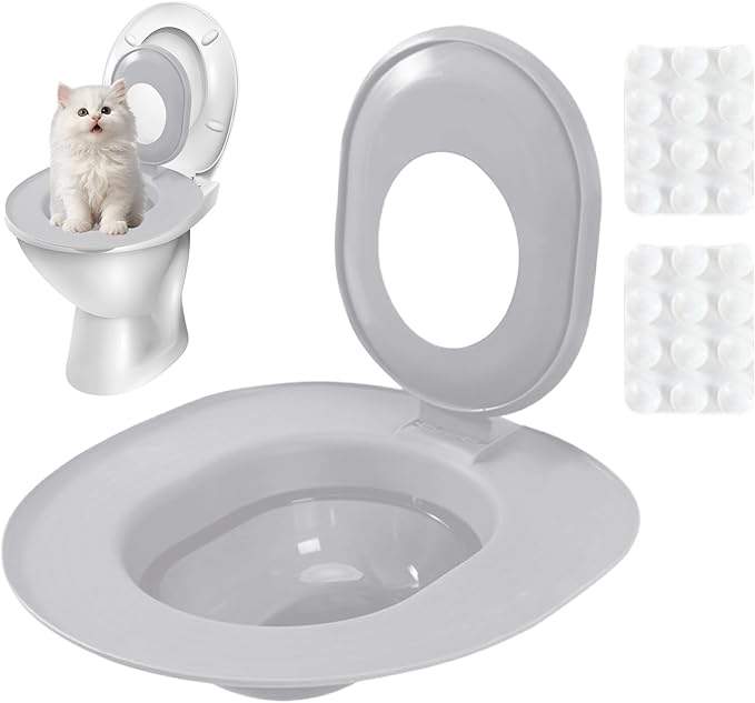 Cat Toilet Training Kit, Removable Urinal System | Toilet Litter Box Trainer for Indoor Use, Home, Apartment, Bathroom, Basement, and Pet Shop Environments