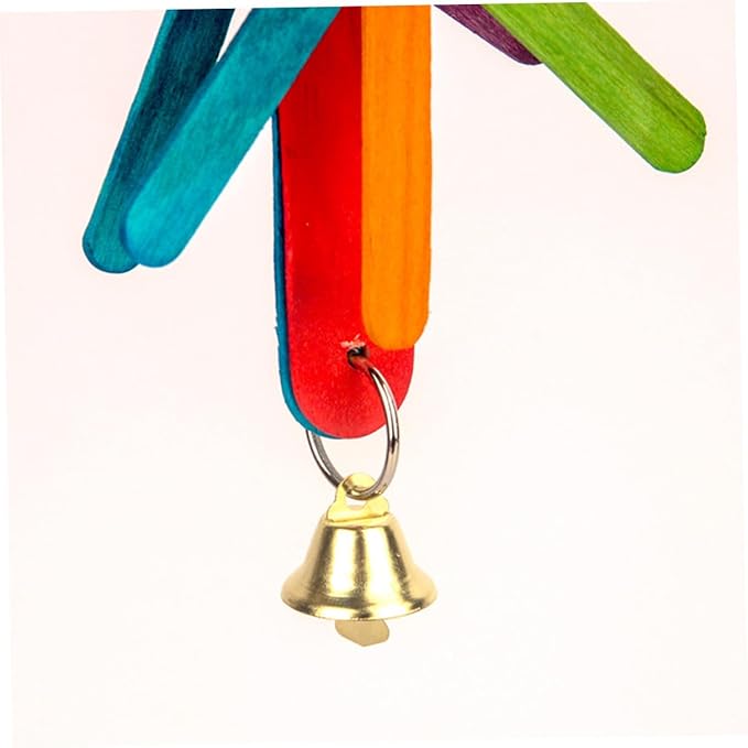 BESPORTBLE 2pcs Parrot Bite Colorful Hanging Block Chew String Bird for Cage Accessory Teeth Grinding Suitable for Parrots and Small Birds