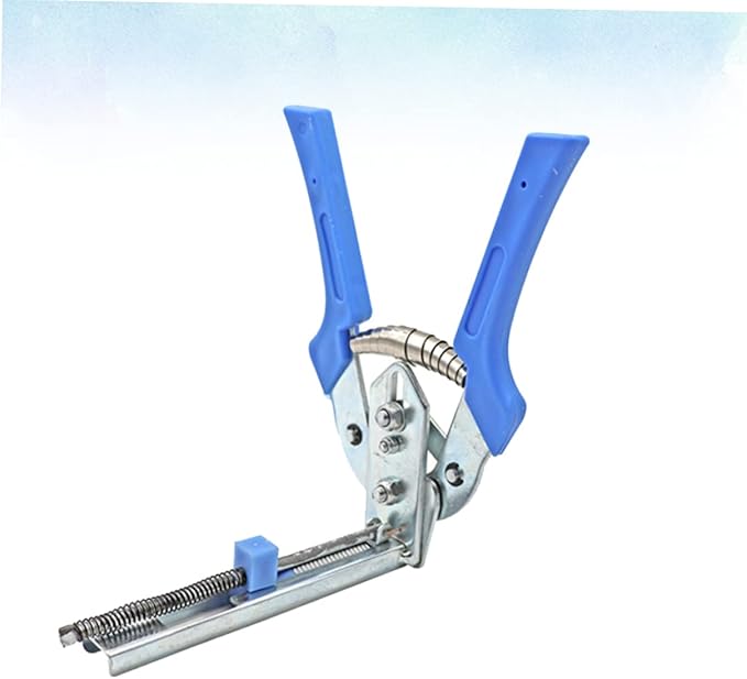 Pet Cage Fastening Clamp Pliers Manual Tool for Assembling Rabbit Bird and Quail Cages Blue Ergonomic Skid Handle for Comfortable Use