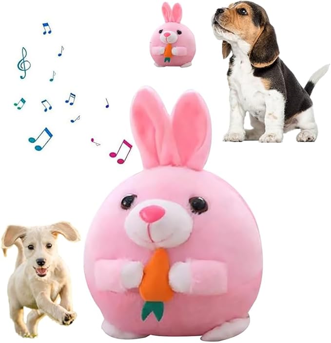 HISKI Active Moving Pet Plush Toy, 2026 Interactive Dog Toys Talking Moving Dog Ball Toy Washable Cartoon Pig Plush Sound Electronic Herding Ball for Dogs Shake Bounce Boredom Toys for Dog, Cats