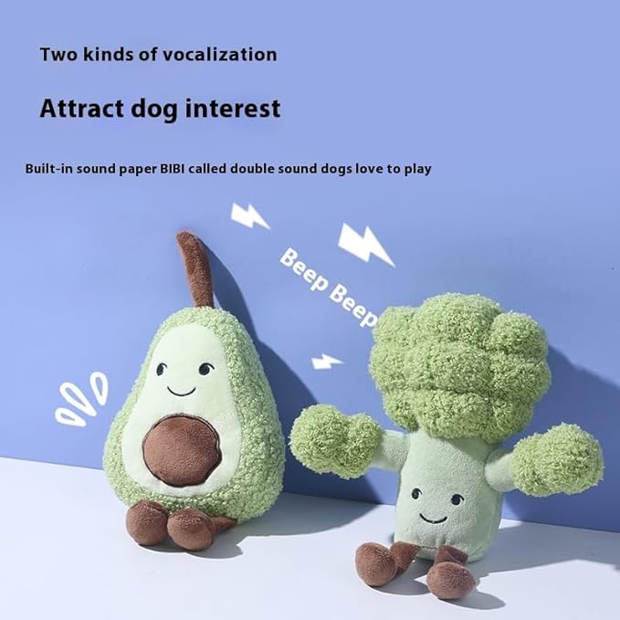 Plush Fruit-Shaped Pet Toy – Durable Squeaky & Bite-Resistant Dog and Cat Chew Toy for Teething and Self-Play (Pineapple)