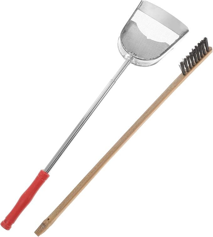 YARNOW 2Pcs Bird Cage Cleaning Tool Set Long Handle Brush Shovel for Parrot Care Reusable Easy to Clean for Maintaining Tidy Habitat