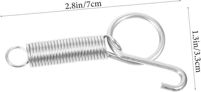LIOOBO 10pcs Multi-Purpose Rabbit Cage Door Spring Hook Feeder Hanger for Bird Cages and Animal Habitats Easy to Install and Secure