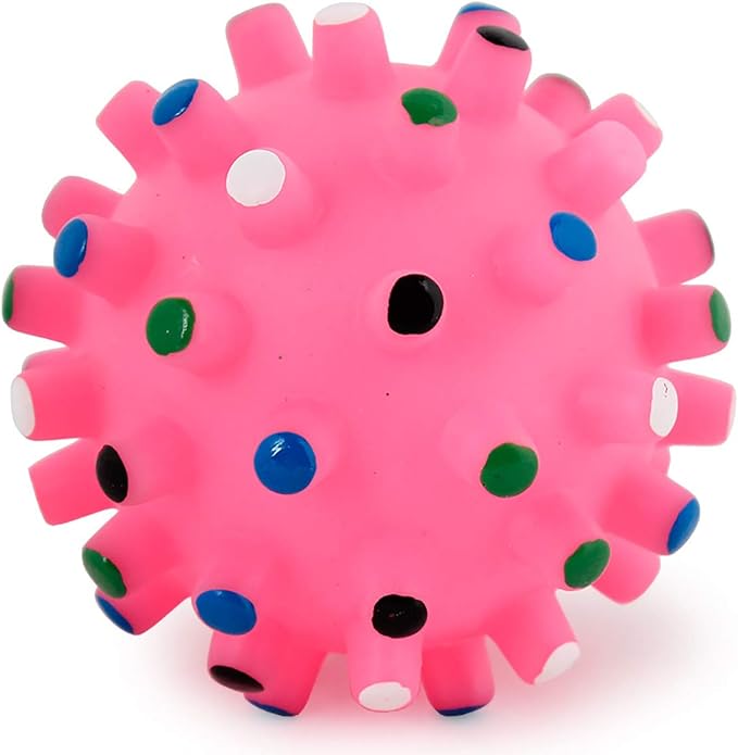 Rubber Balls Squeaky Dog Toys for Small, Medium Pet Breeds, Play Fetch, Reduce Separation Anxiety DT11-Balls