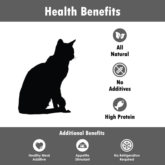 Natural Fish Flakes - All Natural Bonito Tuna Flakes - No Additives or Preservatives - High Protein and Appetite Stimulant - for All Felines, 16-oz