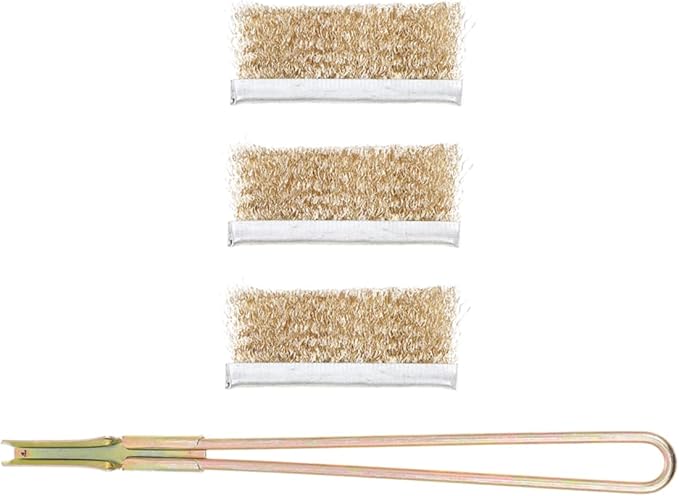 MERRYHAPY 1set Professional Bird Cage Brush with Handle Steel and Dense Bristles for Thorough Cleaning of Cages Trays Rungs and Accessories for Animals