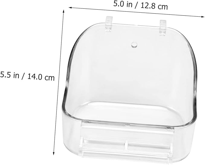 SUPVOX Bird Cage Food Box Parrot Bathtub Pet Feeding Basin Bird Feeder for Cage