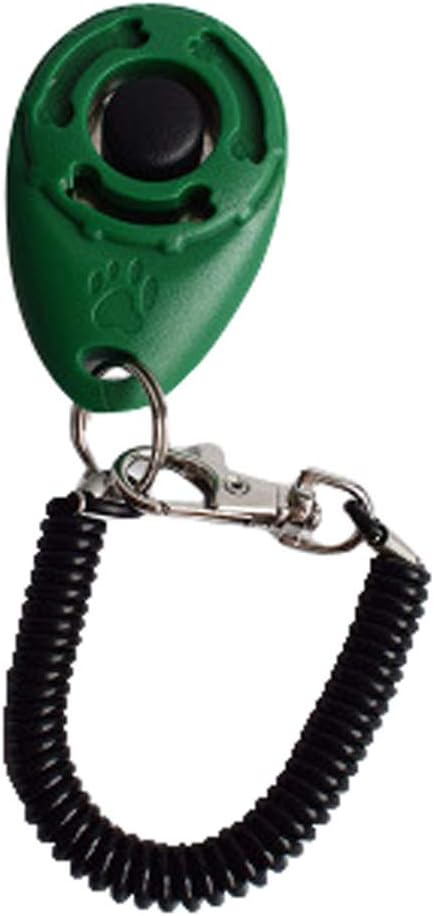 SERYU 1 Piece Dog Pet Click Clicker Training Trainer Aid Wrist Strap Green