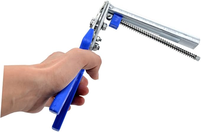 Hoement Blue Cage Nail Pliers Manual Pet Cage Tool for Fastening Clamps Ergonomic Skid Handle Assembly and Repair