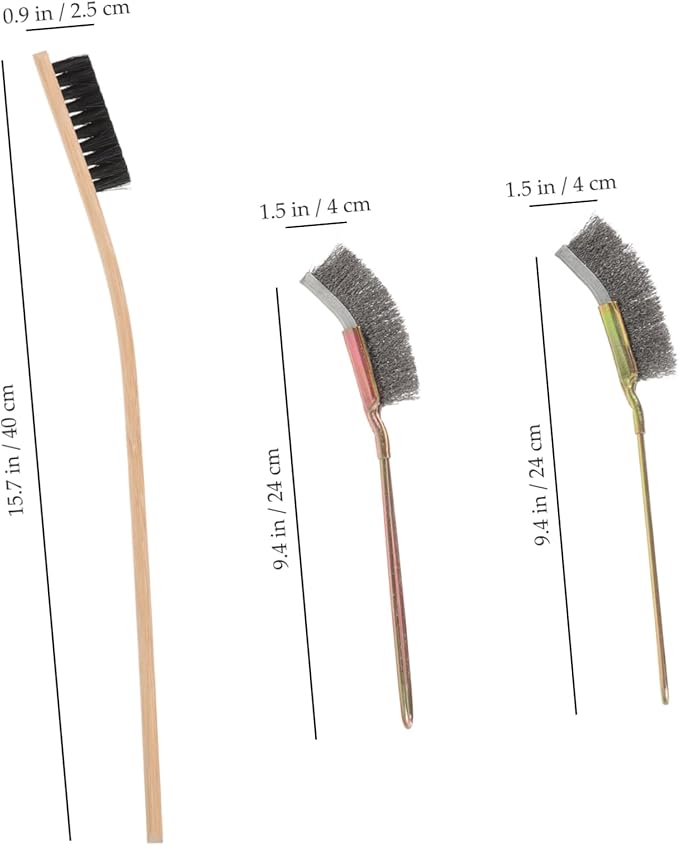 Levemolo 3pcs Bird Cage Cleaning Brush Handle Brushes for Bird Nest Cleaning Essential Pet Supplies