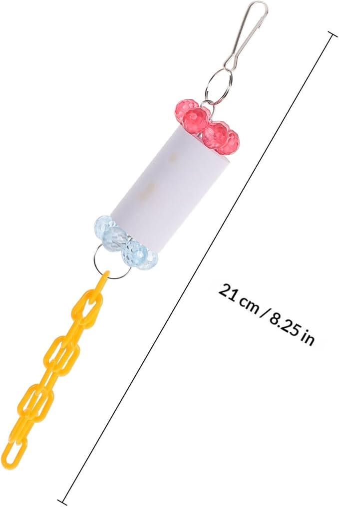 Parrot Hanging Chewing Paper Roll Pendant Bird Grinding Chewing for Pet Birds Cage Play Accessory Random Color