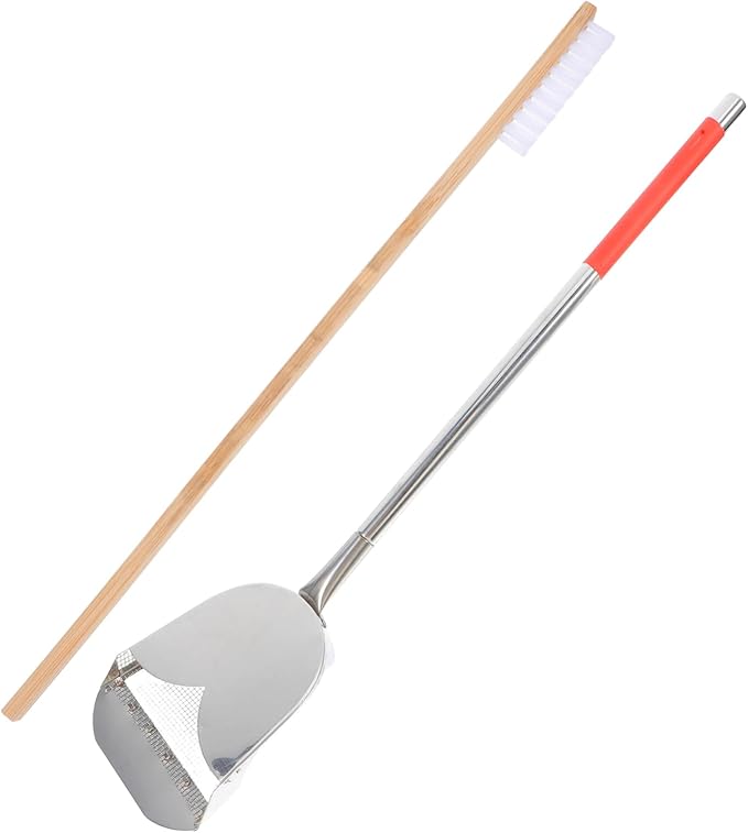 Abaodam 2pcs Bird Cage Cleaning Brush Set Droppings Scoop Efficient Cleaning Tools for Small Animal Cages and Easy to Use