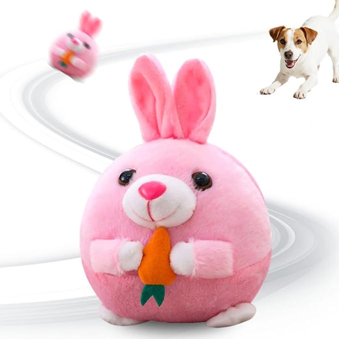 Interactive Dog Toys, 2026 New Active Moving Pet Plush Toy, Rechargeable Squeaky Dog Ball Toy with Talking Sound, Washable Cartoon Pig Plush Toy (#05)