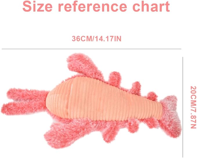 Wiggly Lobster Dog Toy, Flopping Lobster Toy for Cats and Small Dogs, Wiggly Lobster - Interactive Dog Toy (1 pcs Pink)
