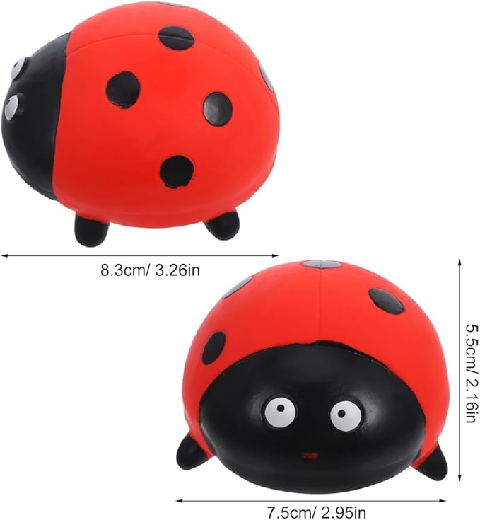Squeaky Latex Pet Chew Toy Ladybug Spider Design for Puppy Teething Durable Interactive Dog and Cat Toy