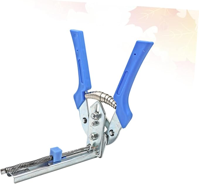 Hoement Blue Cage Nail Pliers Manual Pet Cage Tool for Fastening Clamps Ergonomic Skid Handle Assembly and Repair