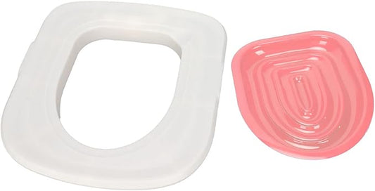 Cat Toilet Training Kit Universal Reusable Environmentally Friendly Pet Cleaning (White Tray, 1 Pink Inner Support)