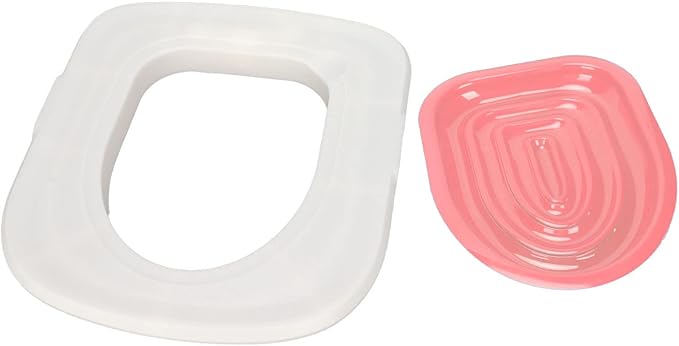 Cat Toilet Training Kit,Universal Reusable Cat Toilet Trainer for Pet Cleaning,Train Your Cat to Use The Toilet (White Tray, 1 Pink Inner Support)