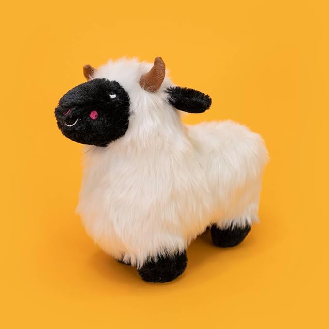 ZippyPaws Wooliez Dog Plush Toy - Interactive Pet Toys, Indestructible Plush Dog Toys, Fun Dog Toys, Lettie The Lamb