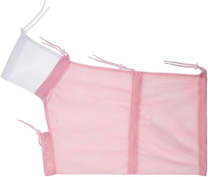 Ibluelover Breathable Mesh Cat Bathing Bag Adjustable Cat Washing Bag Anti Scratching Shower Bag for Nail Trimming Grooming