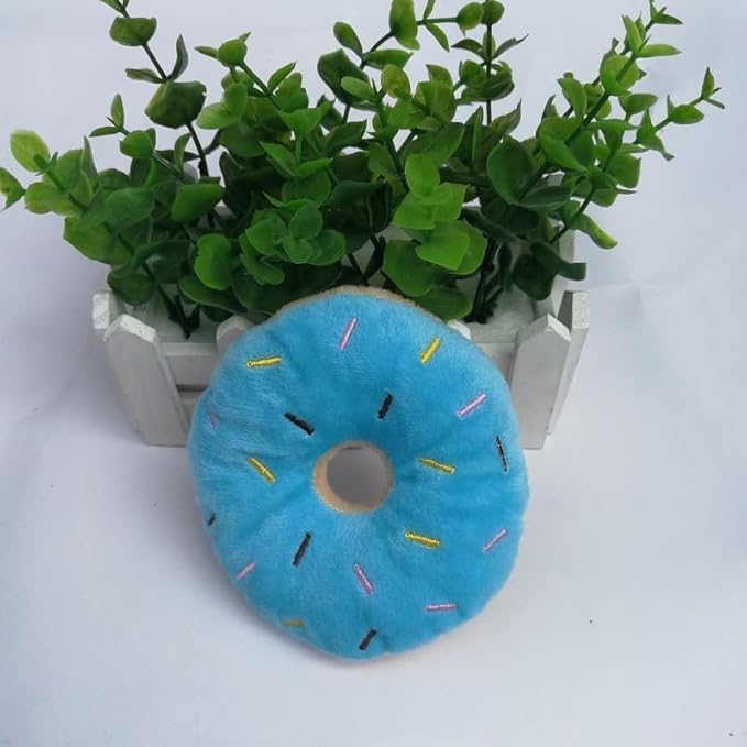 3Pcs Colorful Pet Toy Donut-Shape Squeaky Squeaker Puppy Dog Pet Cat Kitten Sound Chews Toy Random Color Sturdy and Practical Simple and Sophisticated Design，Endless Fun Toys，Dog Squeak Toys