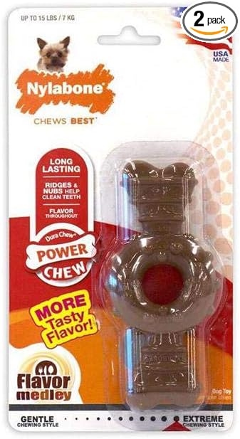 Nylabone Durachew Textured Ring Bone Chicken Blister Card Petite