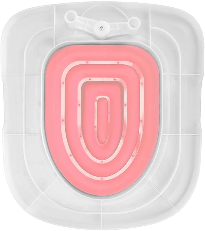 Cat Toilet Trainer, Universal Cat Toilet Training Systems, Reusable Plastic Trainer White Tray with Pink Inner Support, Pet Supply for Kitty Potty Puppy Small Trainer, Litter Boxes (Pink)