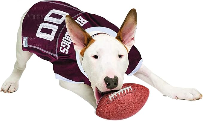 Pets First NCAA College Mississippi State Bulldogs Mesh Jersey for DOGS & CATS, Small.Licensed Dog Jersey with your Favorite Football/Basketball College Team